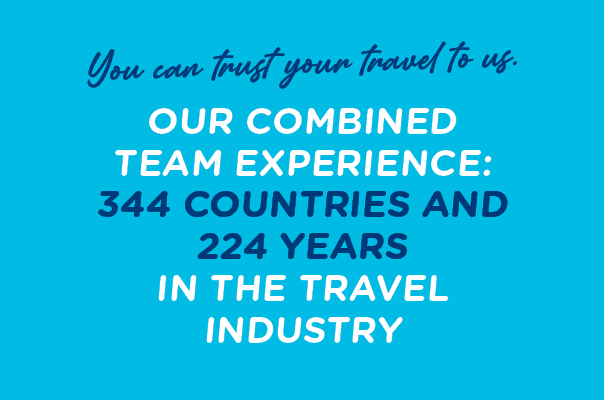 Our Combined Team Experience - 344 countries, 224 years